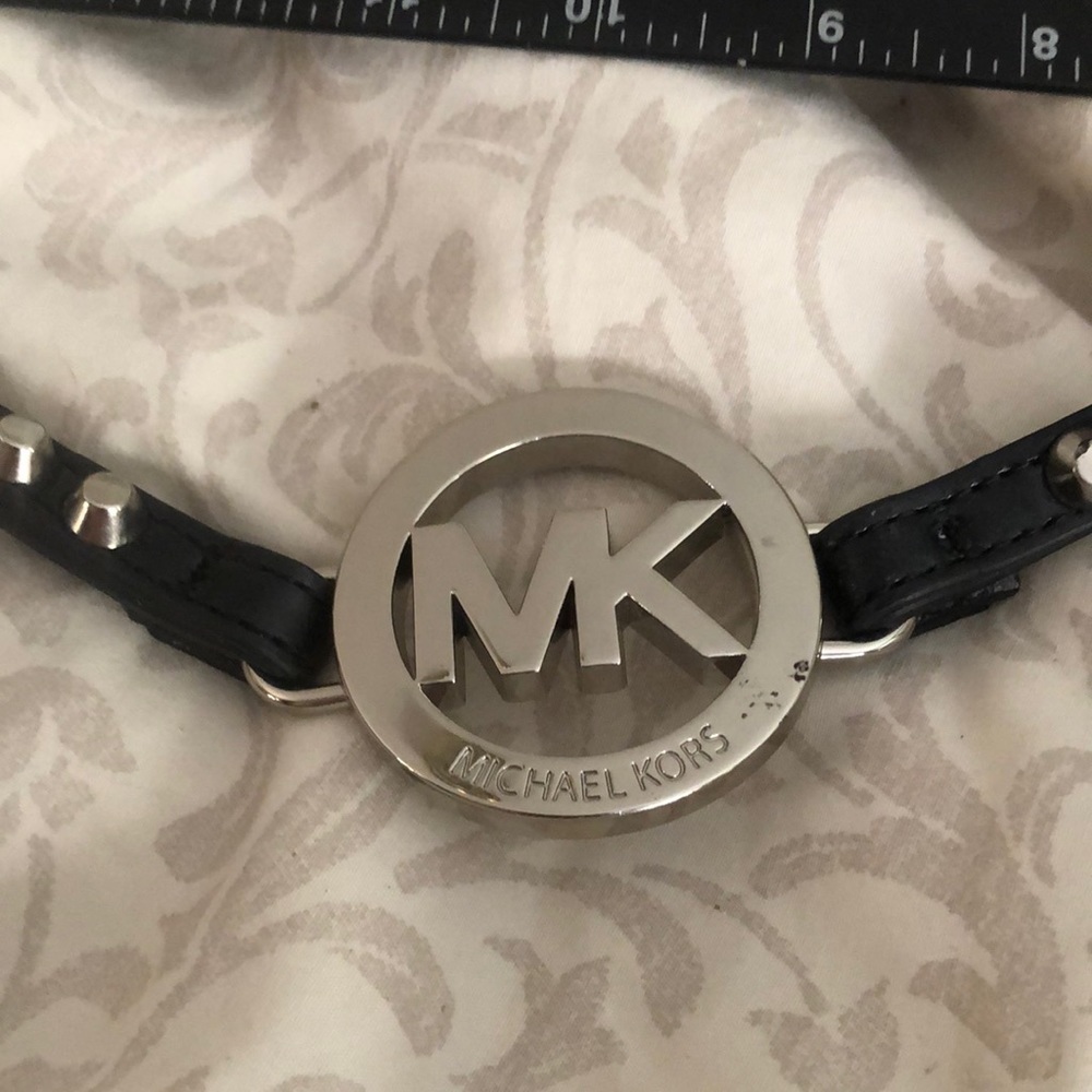 Michael Kors Black and Silver Belt